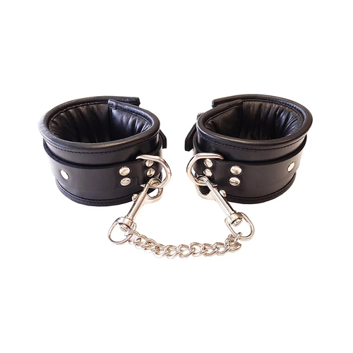 The Rouge Garments Wrist Cuffs Padded Black from Forbidden Passion