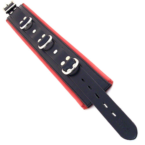 The Rouge Garments Black And Red Padded Collar from Forbidden Passion