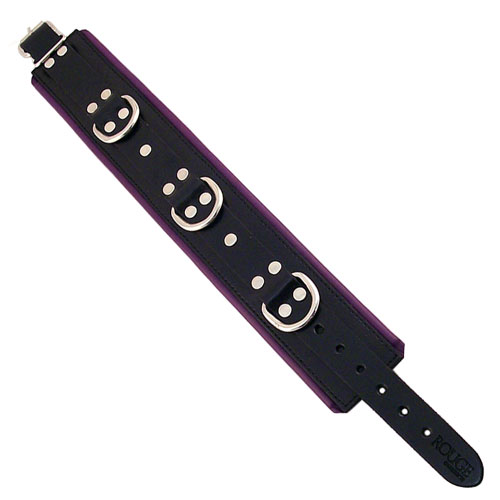 The Rouge Garments Black And Purple Padded Collar from Forbidden Passion