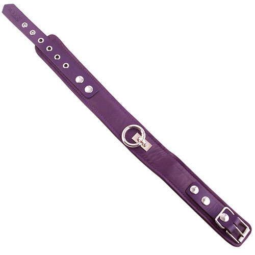 The Rouge Garments Plain Purple Leather Collar from Forbidden Passion