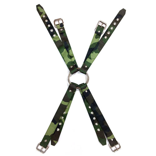 The Rouge Army Camouflage Chest Harness from Forbidden Passion