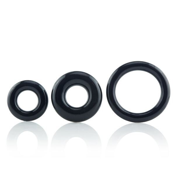 The Screaming O RingO x3 Cock Rings Black from Forbidden Passion