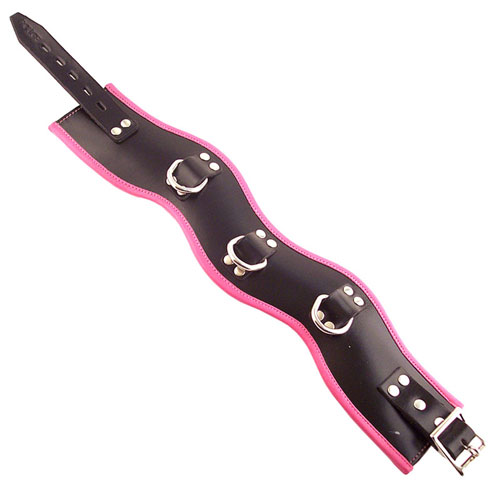 The Rouge Garments Black And Pink Padded Posture Collar from Forbidden Passion