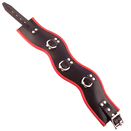 The Rouge Garments Black And Red Padded Posture Collar from Forbidden Passion
