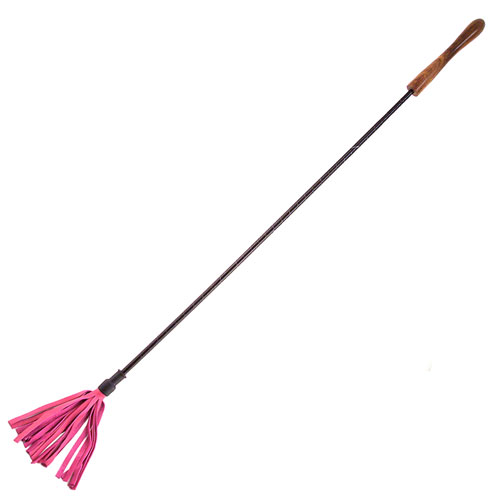 The Rouge Garments Riding Crop With Wooden Handle Pink from Forbidden Passion