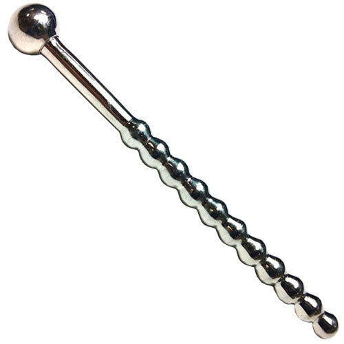 The Rouge Stainless Steel Beaded Urethral Sound from Forbidden Passion