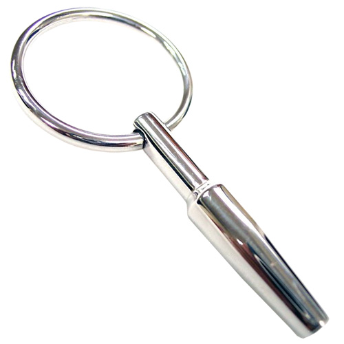 The Rouge Stainless Steel Urethral Probe With Ring from Forbidden Passion