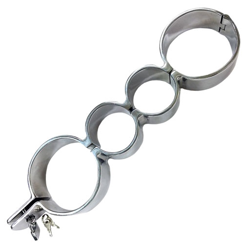 The Rouge Stainless Steel Heavy Metal Wrist and Ankle Binder from Forbidden Passion