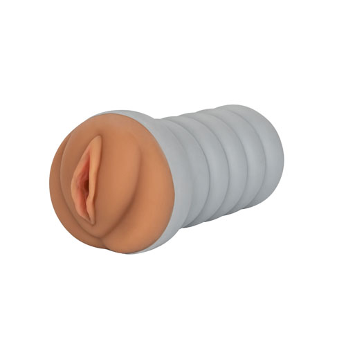 The Gripper Ribbed Tight Pussy Brown Masturbator from Forbidden Passion