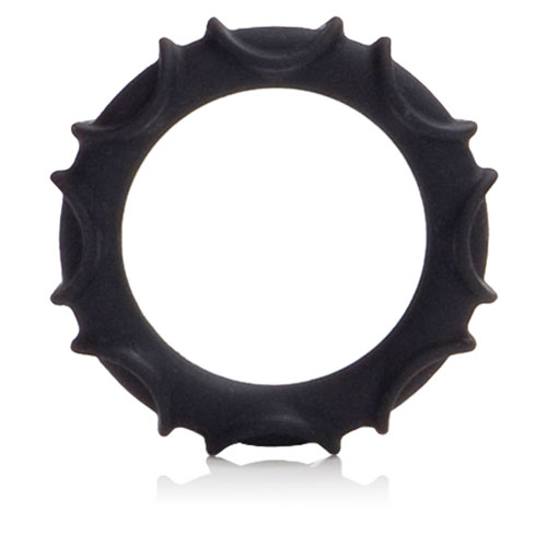 The Atlas Silicone Cock Ring Black from Forbidden Passion