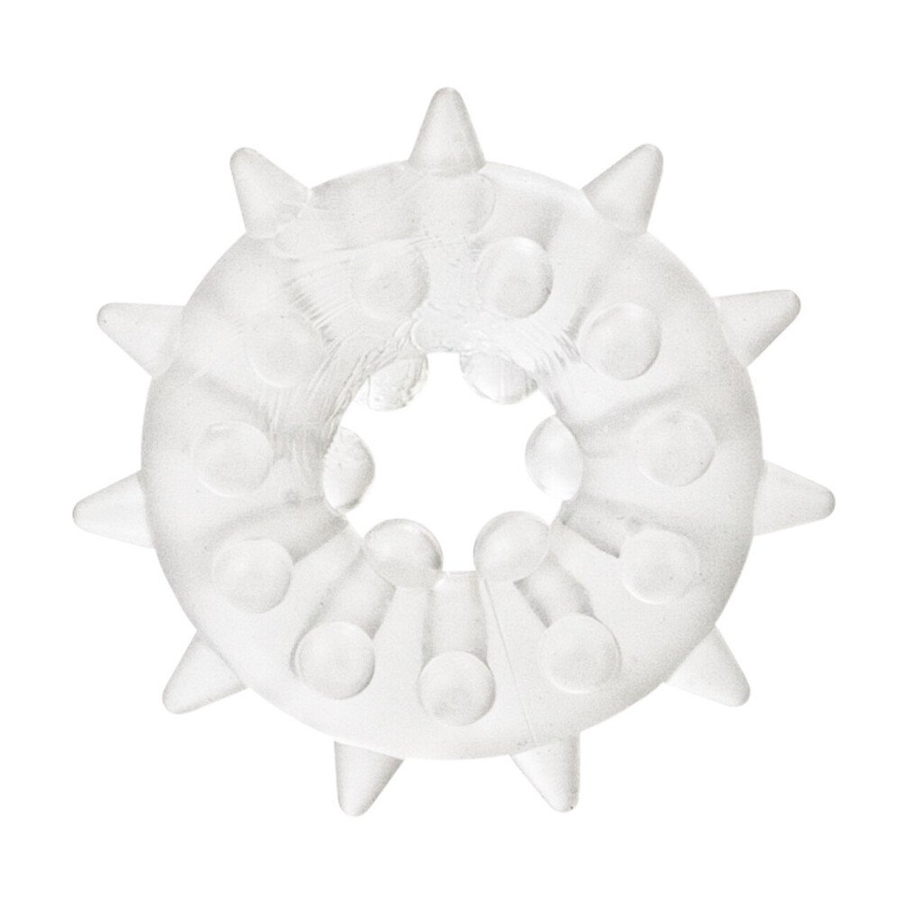 The Sexagon Enhancer 2 Clear Cock Ring from Forbidden Passion