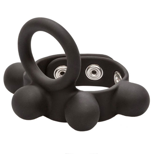 The Medium Weighted Penis Ring and Ball Stretcher from Forbidden Passion