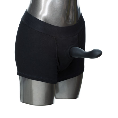 The Packer Gear Boxer Harness Black Medium to Large from Forbidden Passion
