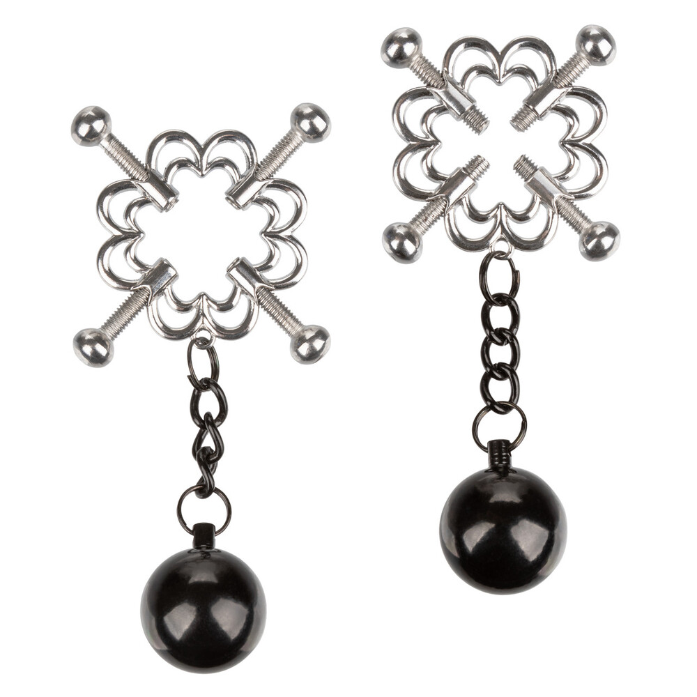The Nipple Grips 4 Point Weighted Nipple Press from Forbidden Passion