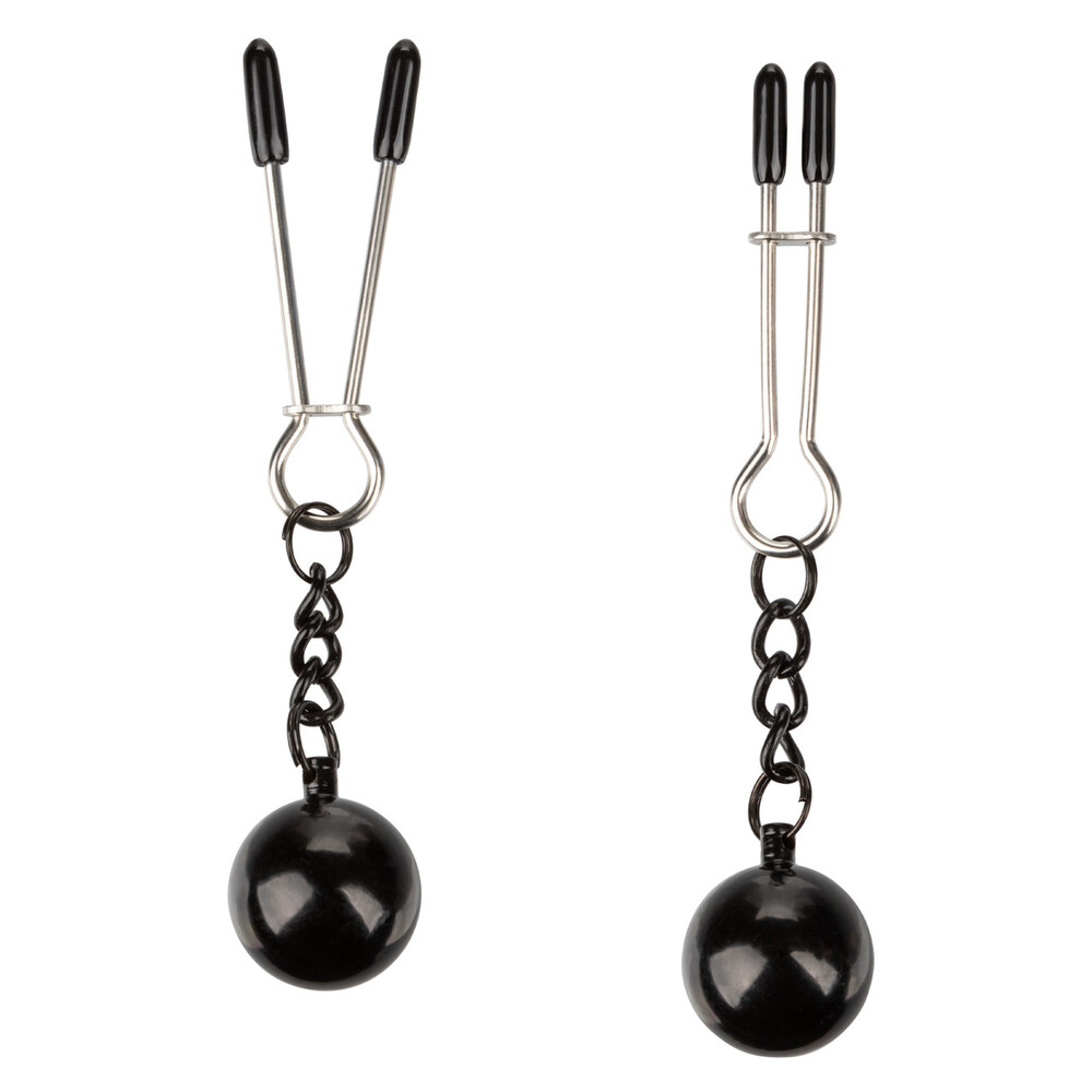 The Nipple Grips Weighted Tweezer Nipple Clamps from Forbidden Passion