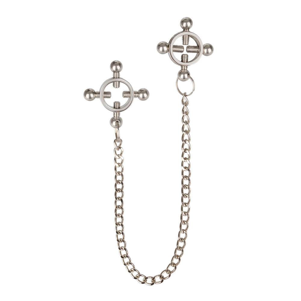 The Nipple Grips 4 Point Nipple Press With Chain from Forbidden Passion