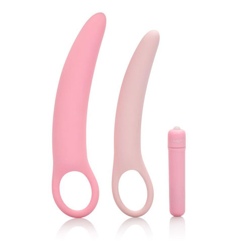 The Inspire Silicone Vibrating Dilator Kit 3 Piece Set from Forbidden Passion