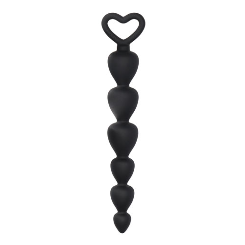 The Black Silicone Anal Beads from Forbidden Passion