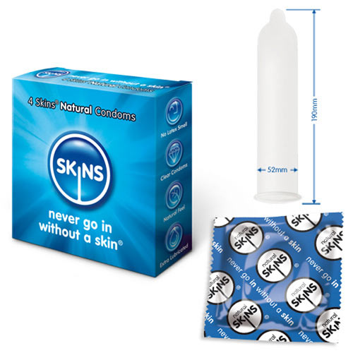 The Skins Condoms Natural 4 Pack from Forbidden Passion