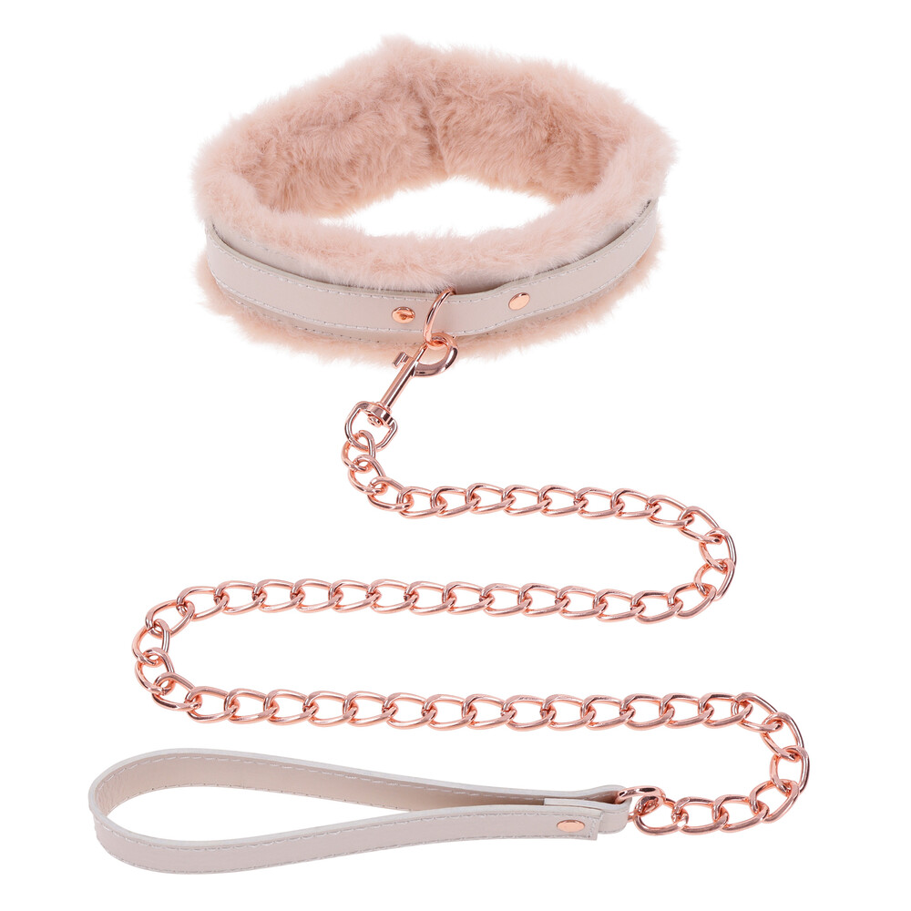 The Sex and Mischief Fur Collar and Leash from Forbidden Passion