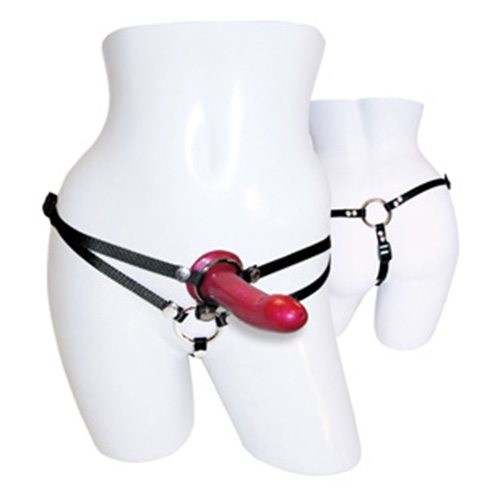 The SportSheets Menage A Trois Double Presentation Harness With Dild from Forbidden Passion