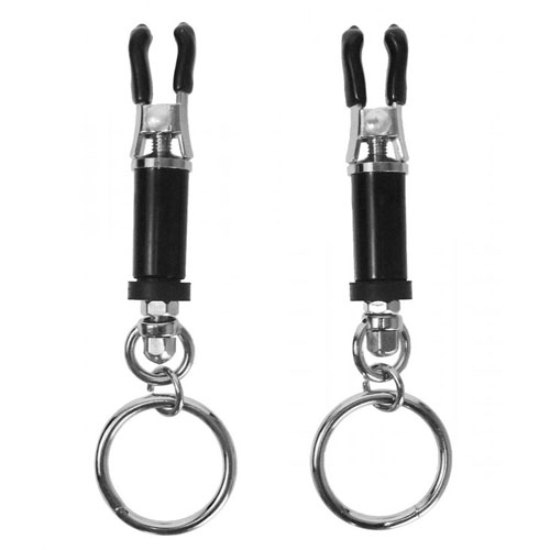 The Master Series Bondage Ring Barrel Nipple Clamps from Forbidden Passion