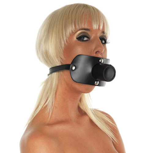 The Leather Gag With Urine Tube from Forbidden Passion
