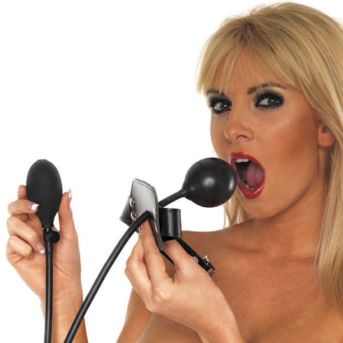 The Leather Inflatable Gag from Forbidden Passion