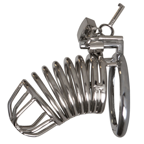 The Chrome Chastity Cock Cage from Forbidden Passion
