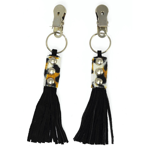 The Nipple Clamps With Animal Print from Forbidden Passion