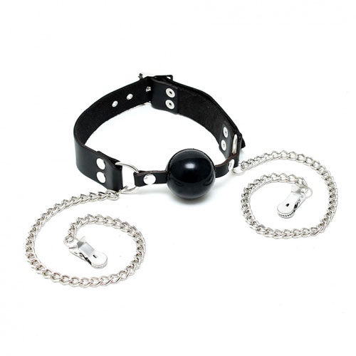The Mouth Gag And Nipple Chain from Forbidden Passion