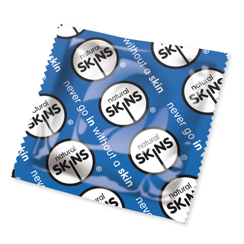 The Skins Condoms Natural x50 (Blue) from Forbidden Passion